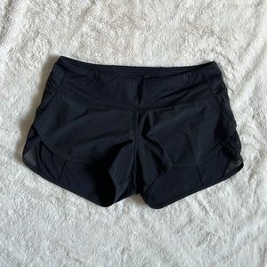 Lululemon black running shorts